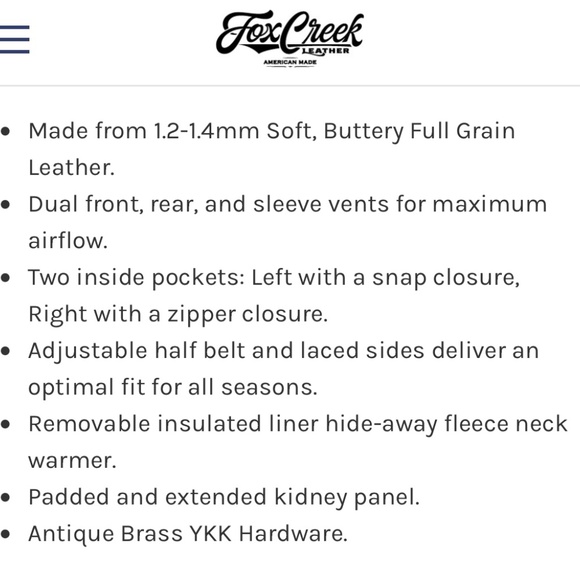 Fox Creek Classic Motorcycle jacket - Picture 5 of 5